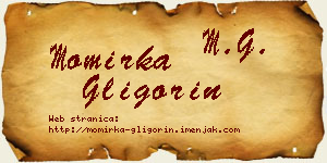 Momirka Gligorin vizit kartica